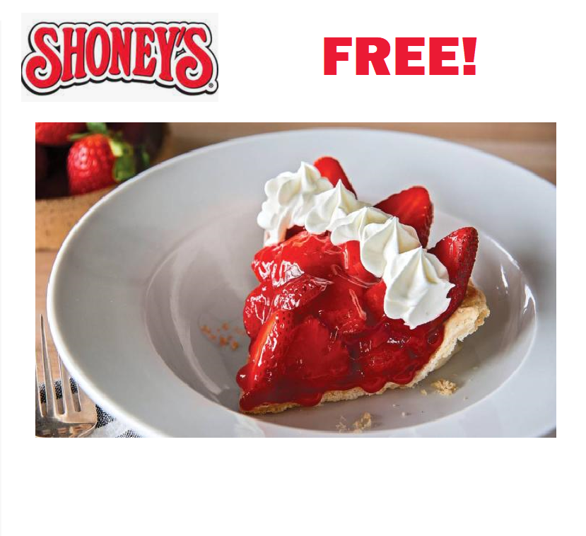 Image FREE Piece Of Strawberry Pie For Mom at Shoney’s On Mother’s Day