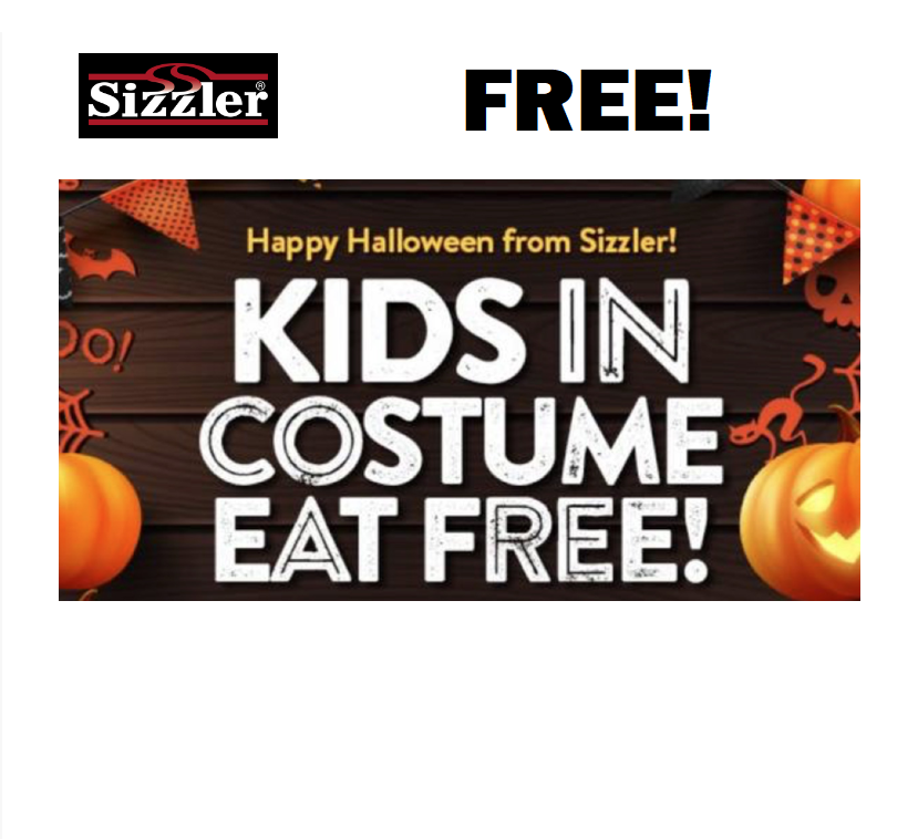 Image Kids in Costume Eat FREE at Sizzler