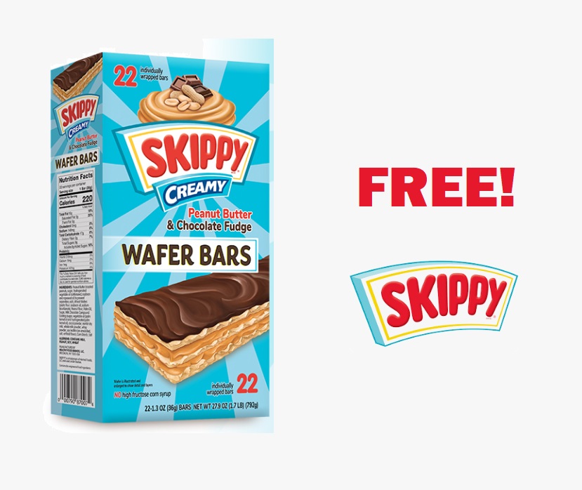 Image FREE $15 Worth of Skippy Creamy Peanut Butter & Chocolate Fudge Wafer Bars