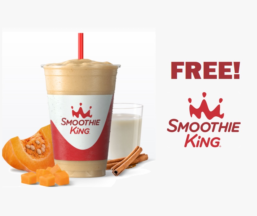 Image FREE 12 oz. Pumpkin Power Meal Smoothie at Smoothie King! TOMORROW!