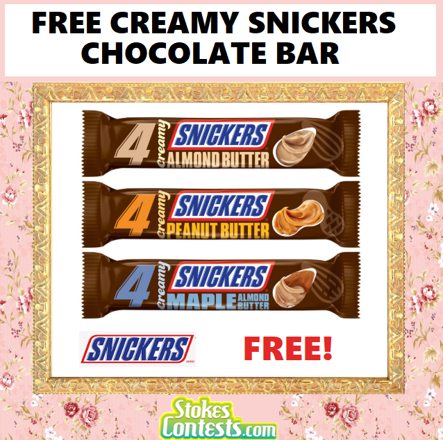 Image FREE Creamy Snickers Chocolate Bar