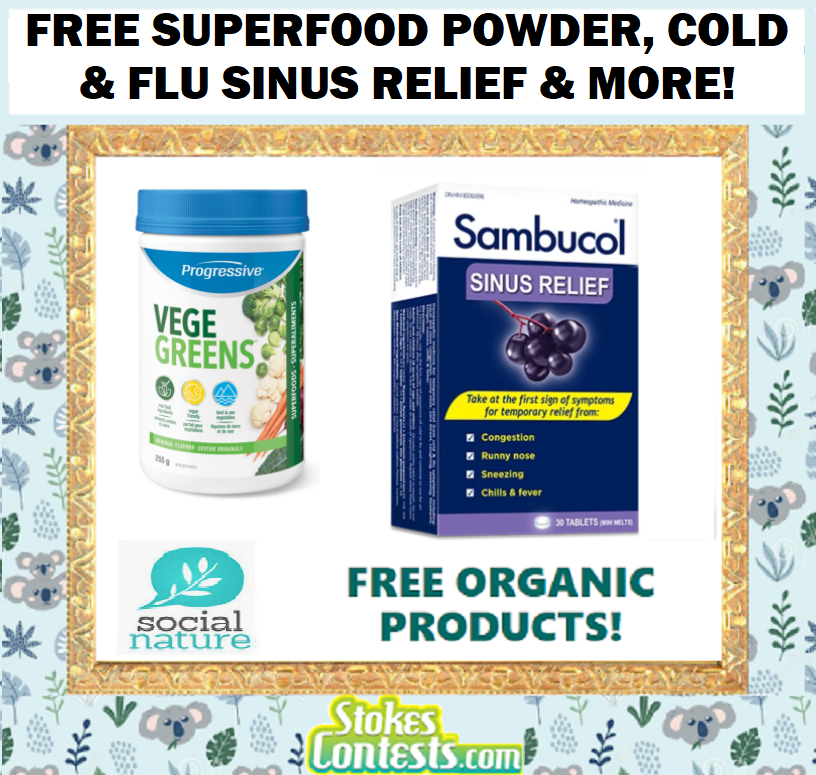 Image FREE Superfood Powder, Cold & Flu Sinus Relief, Protein Bar & MORE!