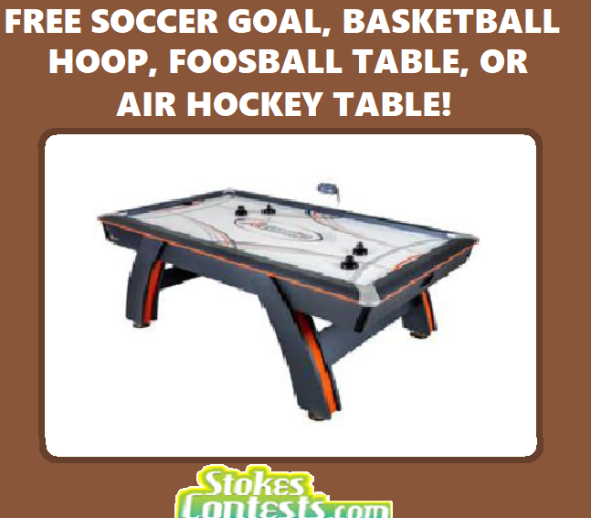 Image FREE Soccer Goal, Basketball Hoop, Foosball Table or Air Hockey Table