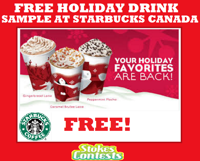 Image FREE Holiday Drink Sample at Starbucks Canada