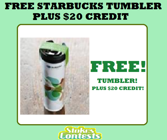 Image FREE Starbucks Tumbler Plus $20 Starbucks Credit