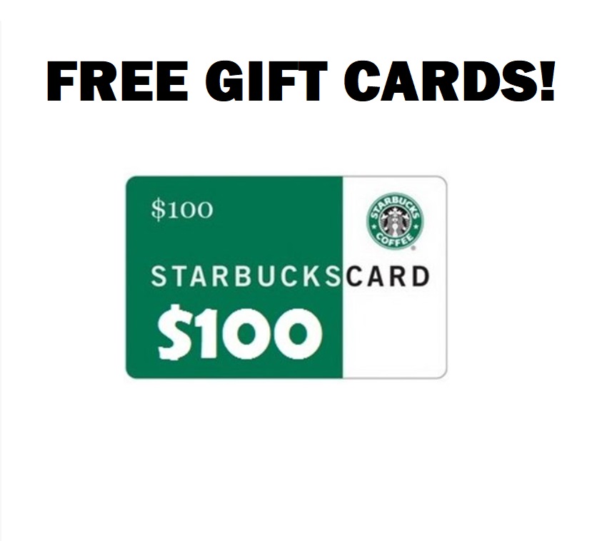 Image FREE $100 Starbucks Gift Card!