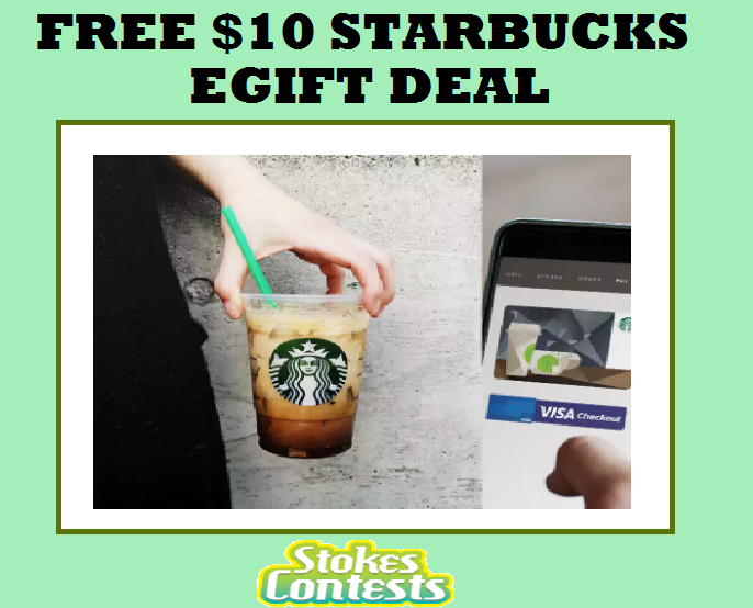 Image FREE $10 Starbucks eGift Deal