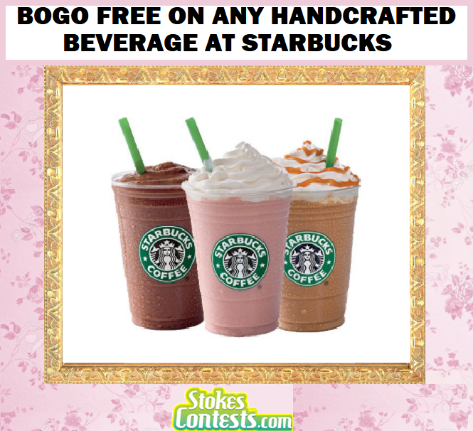 Image Buy 1 Get 1 FREE on Any Handcrafted Beverage at Starbucks
