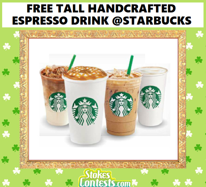 Image FREE Tall Handcrafted Espresso Drink at Starbucks