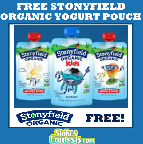 Image FREE Stonyfield ORGANIC Yogurt Kids Pouch! TODAY!