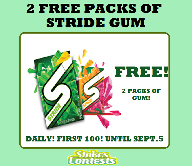 Image 2 FREE Packs of Stride Gum