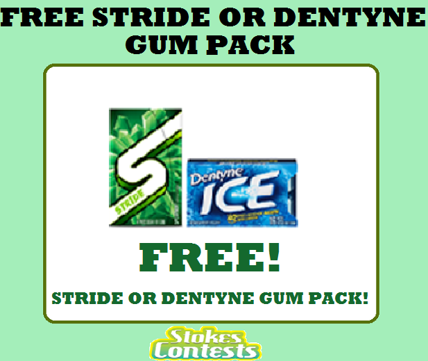 Image FREE Stride or Dentyne Gum Pack TODAY ONLY! 