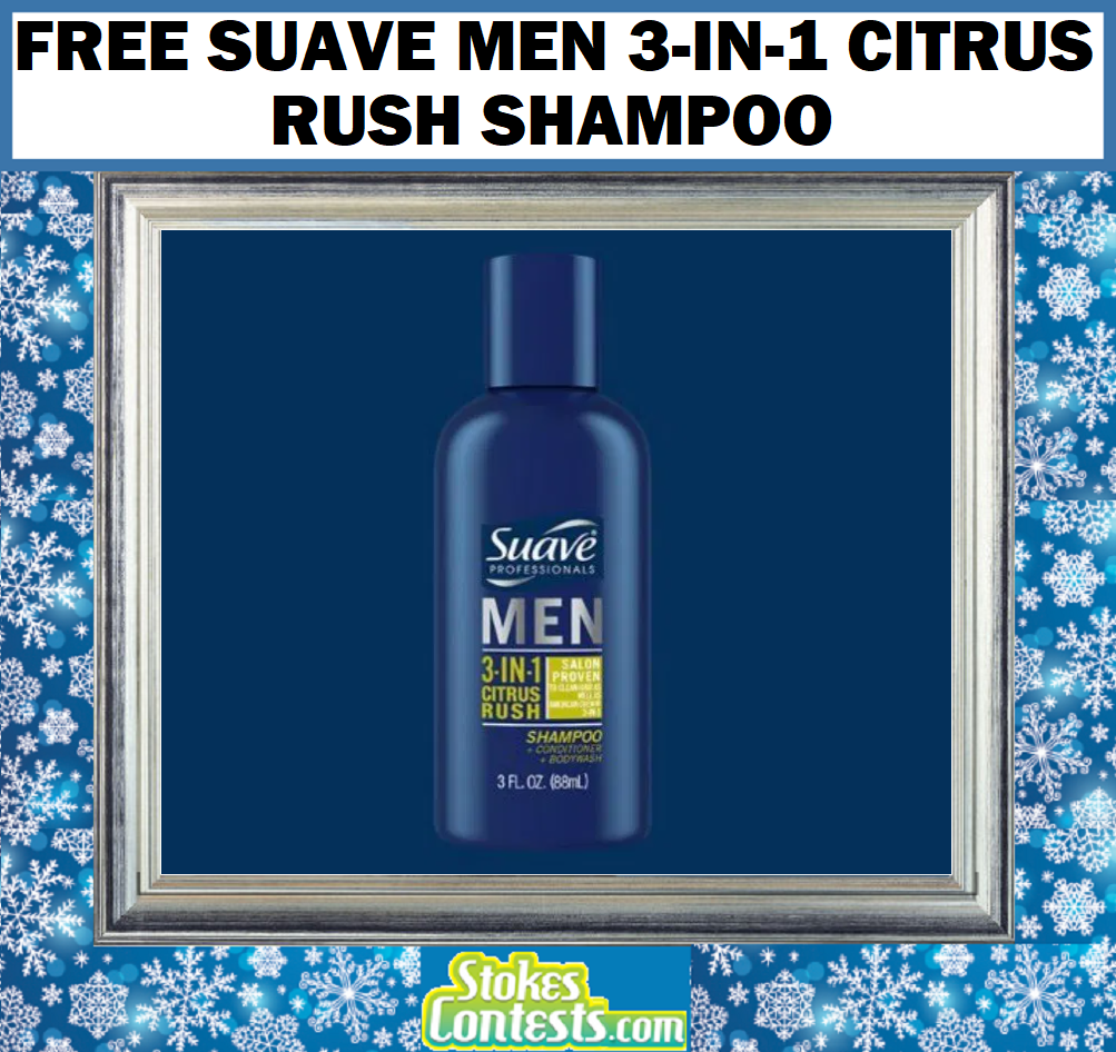 Image FREE Suave Men 3-in-1 Citrus Rush Shampoo 