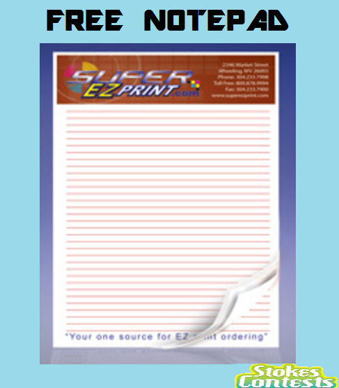 Image FREE Notepad sample from SuperEZ Print