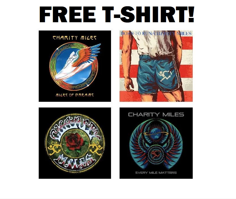 Image FREE Charity Miles T-Shirt! Bruce Springsteen, Pink Floyd, Journey & MORE!