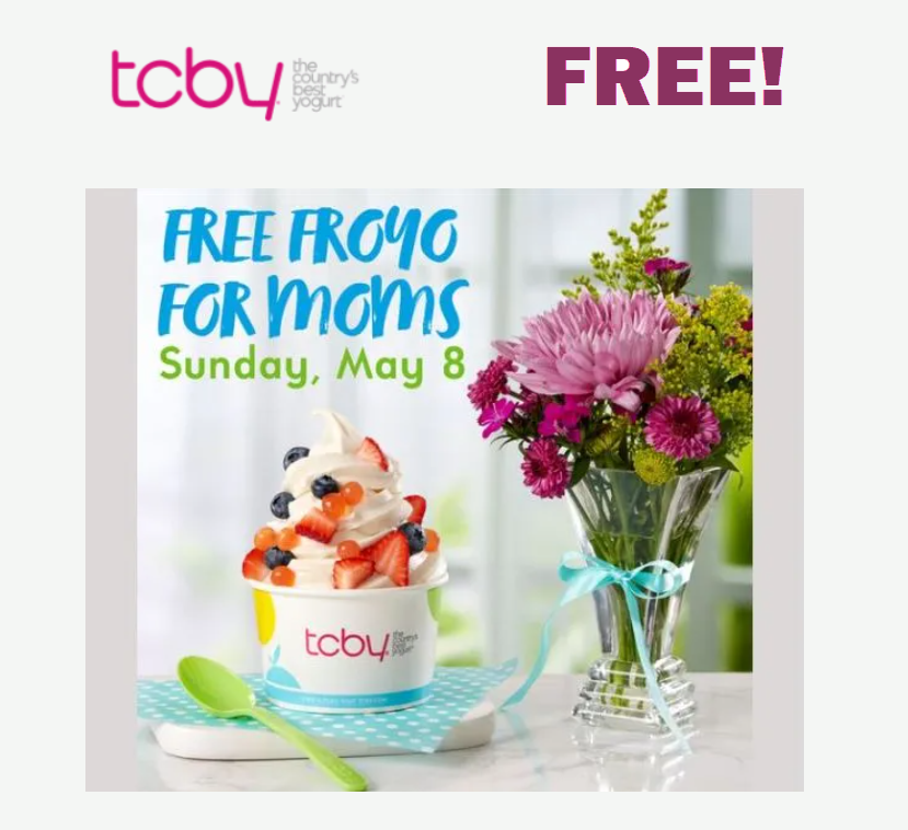 Image FREE Froyo Yogurt For Moms at TCBY On Mother’s Day