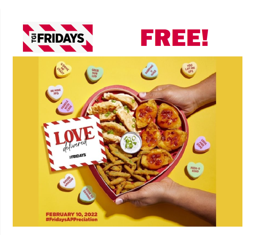 Image FREE Appetizer at TGI Fridays For ALL Delivery Drivers