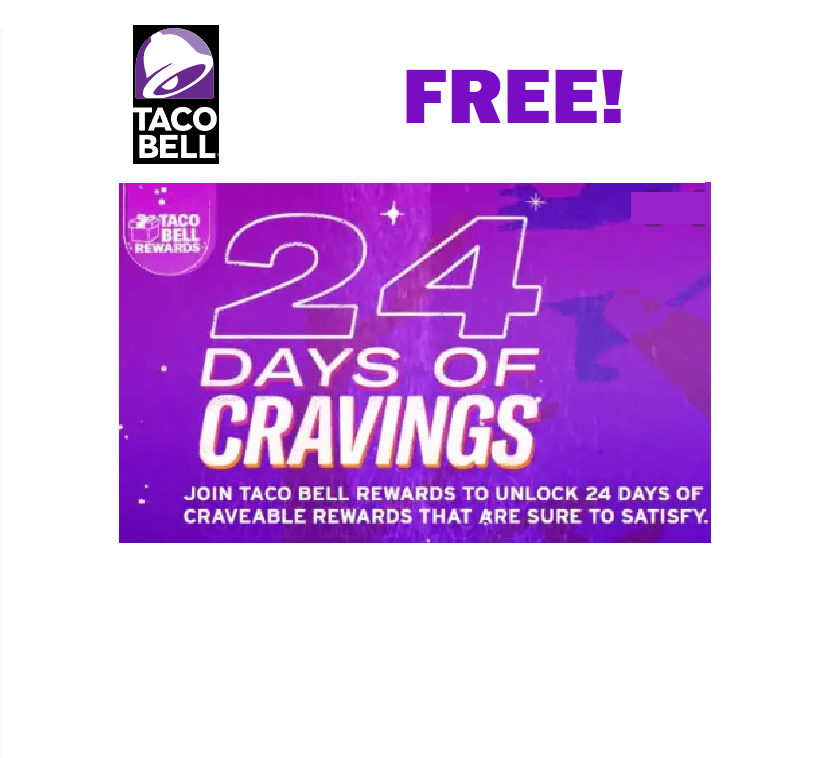 Image FREE or Discounted Food or Drink DAILY @Taco Bell