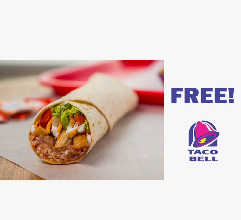 Image FREE Chicken Burrito Supreme at Taco Bell