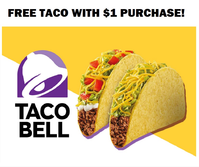 Image FREE Doritos Locos Taco with $1 Purchase at Taco Bell! TODAY ONLY! 