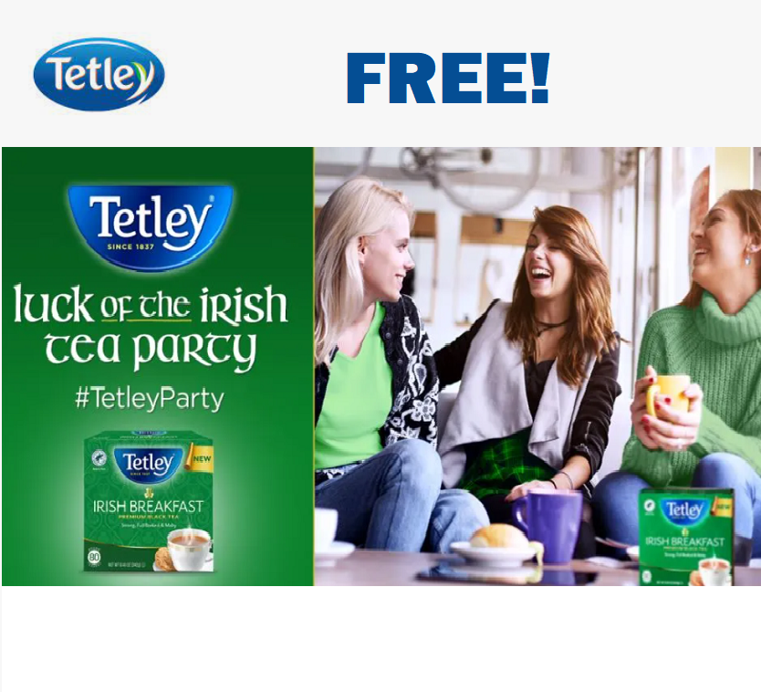 Image FREE Box Of Tetley Irish Breakfast Premium Black Tea & MORE!