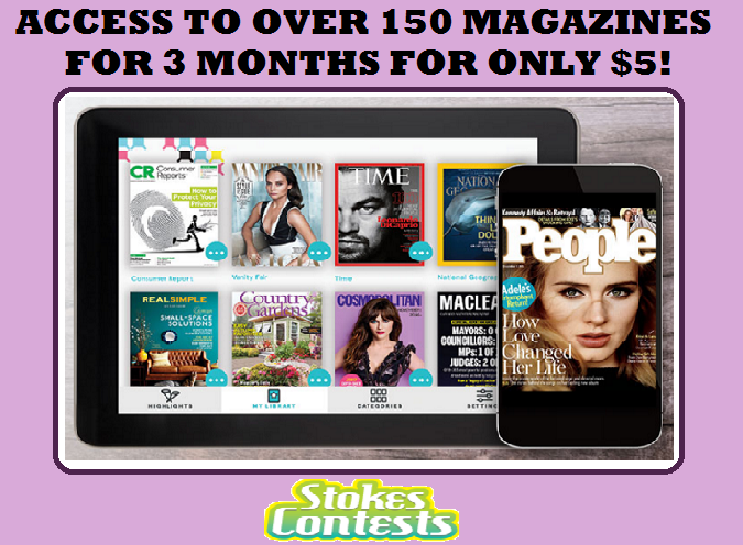 Image Get Access to Over 150 Magazines for 3 Months for ONLY $5!