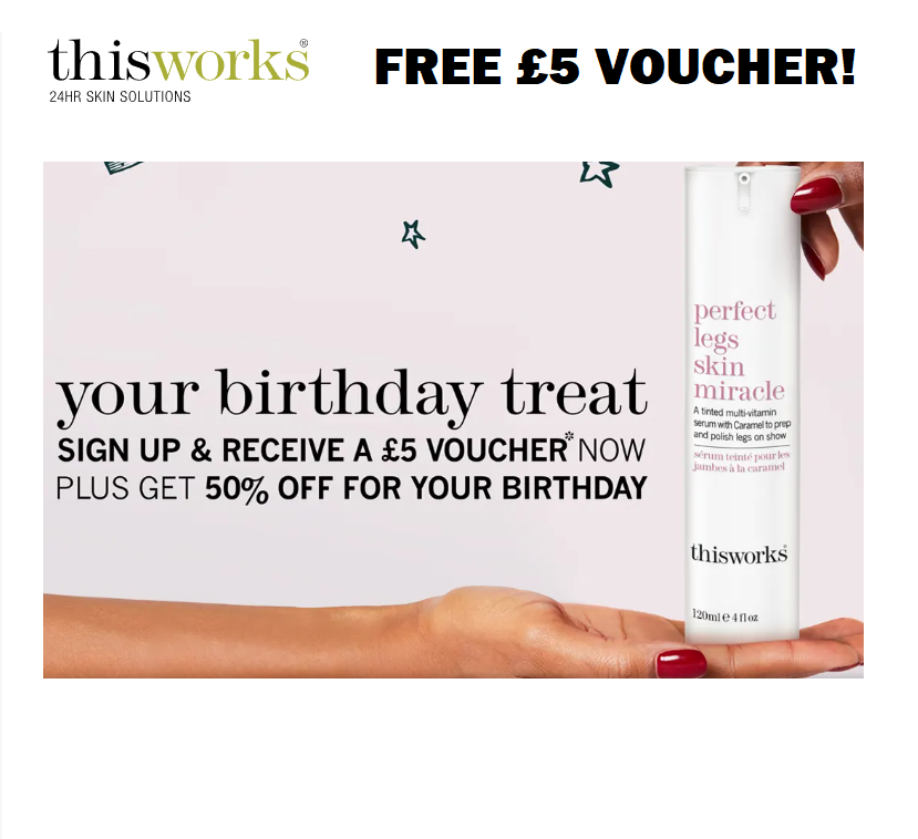 Image FREE £5 Voucher from This Works