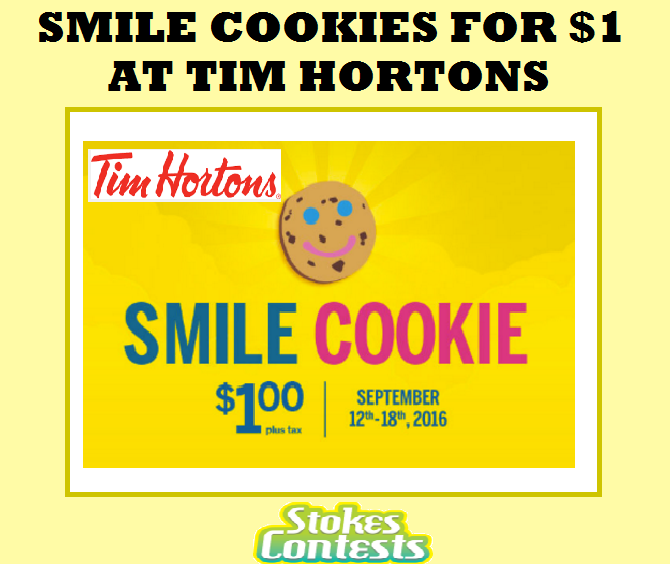 Image Smile Cookies for ONLY $1 at Tim Hortons Canada