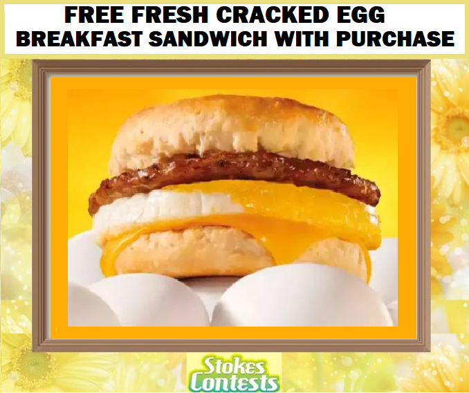 Image FREE Fresh Cracked Egg Breakfast Sandwich with Purchase @ Tim Hortons