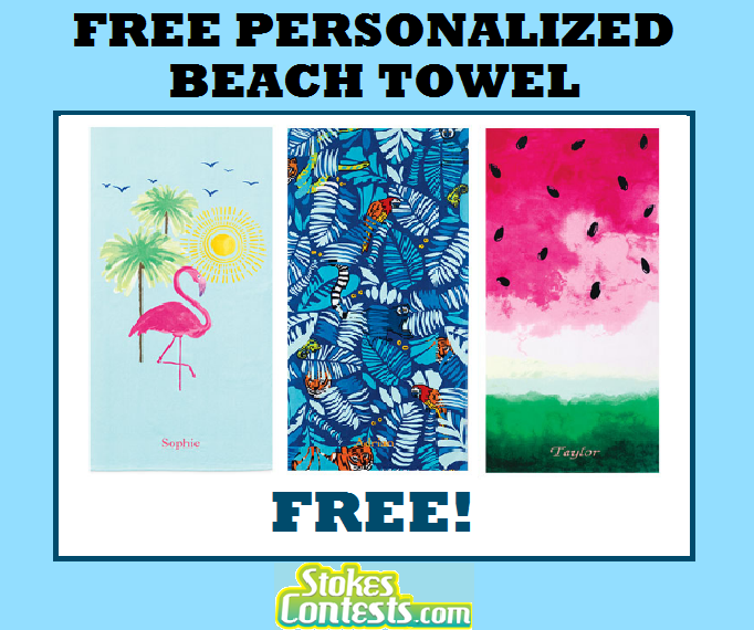 Image FREE Personalized Beach Towel!