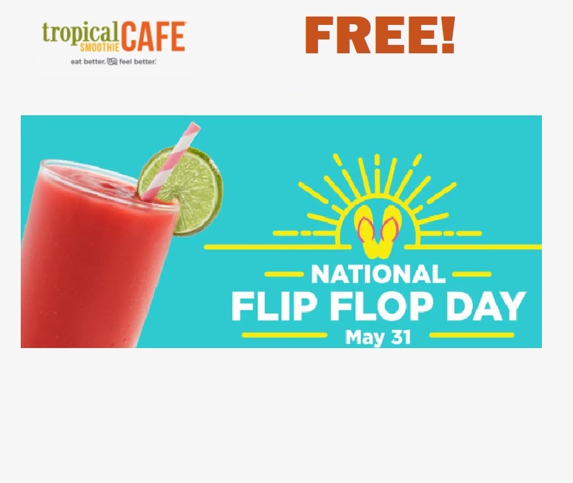 Image FREE 12 oz. Strawberry Margarita Smoothie at Tropical Smoothie Cafe On May 31! TOMORROW!