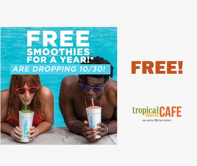 Image FREE Smoothies For A Year at Tropical Smoothie Cafe no.2