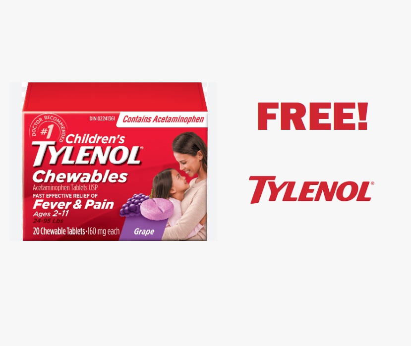 Image FREE Children's Tylenol Grape Flavour Tablets and Liquid suspension