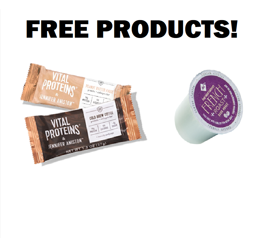 Image FREE Vital Protein – Jennifer Aniston Protein + Collagen Bar & FREE Member’s Mark French Roast Coffee Pod 