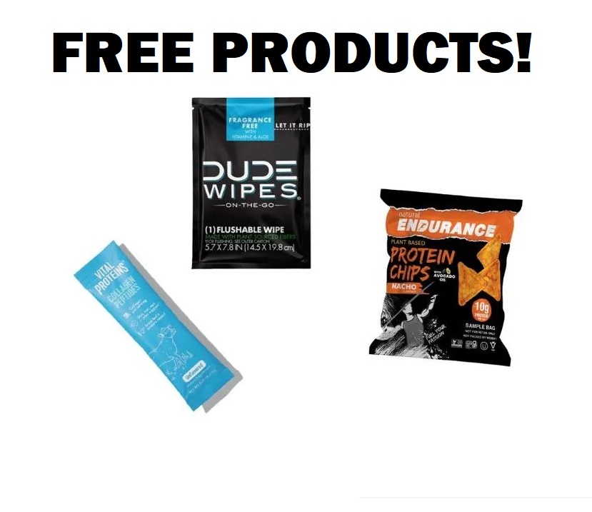 Image FREE Vital Proteins Collagen Peptides, Natural Endurance Protein Chips Or DUDE Wipes