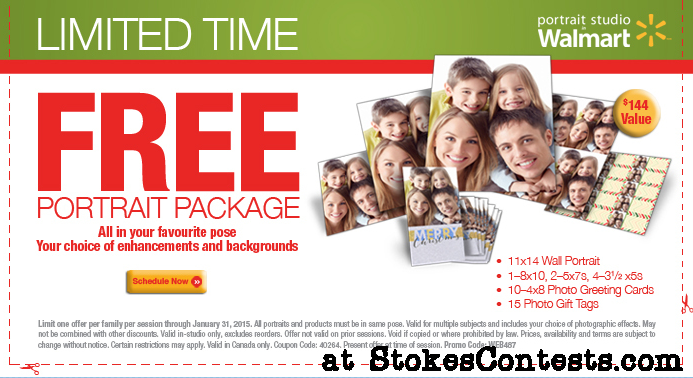 Image FREE Portrait Package At Walmart Portrait Studio