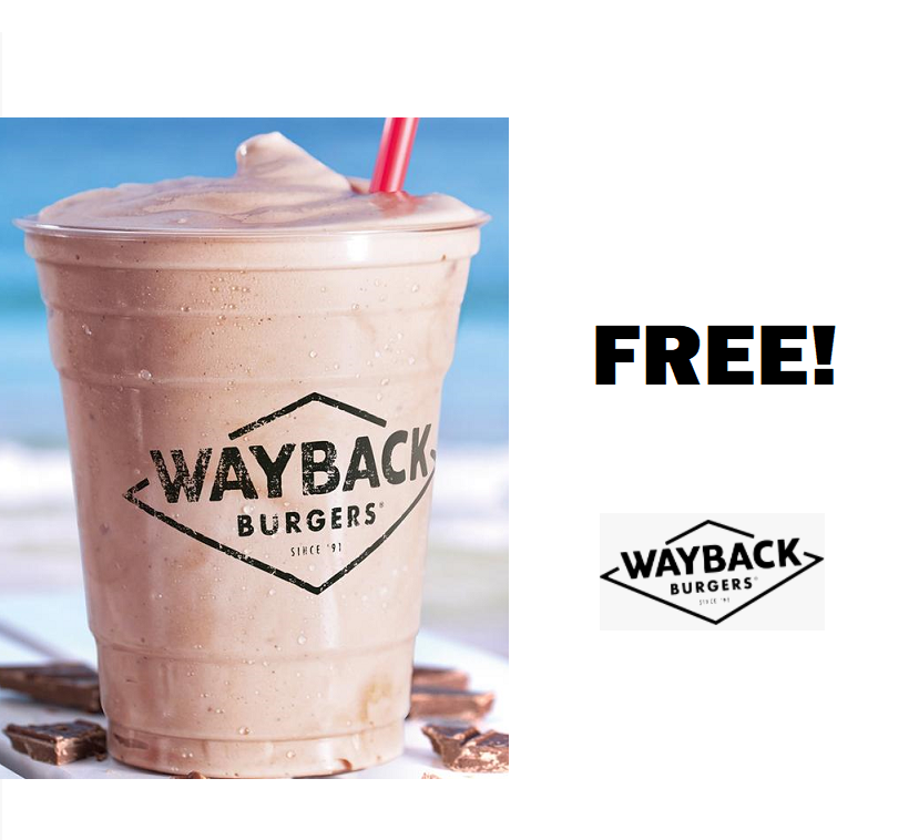 Image FREE Milkshake at Wayback Burgers