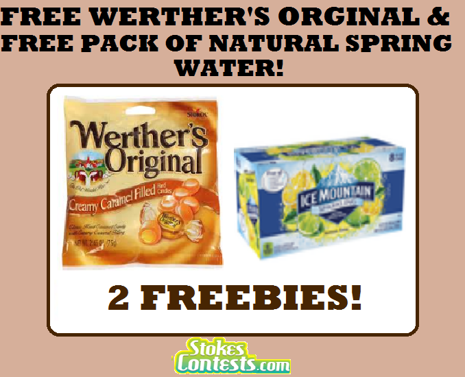 Image FREE Werther's Original Caramel Bag & FREE 8 Pack of Sparkling Natural Spring Water! TODAY ONLY!