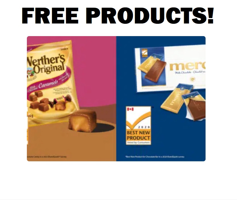 Image FREE Werther’s Milk Chocolate Caramels and Merci Milk Chocolate Bar