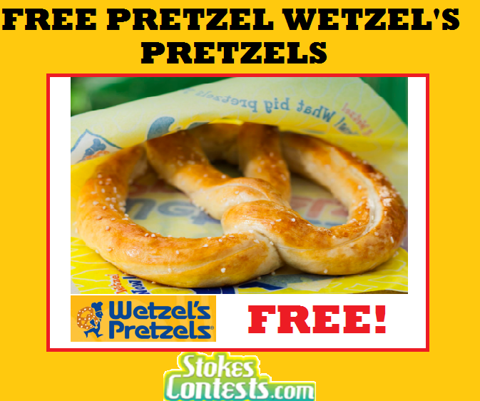 Image FREE Pretzel at Wetzel's Pretzels! TODAY ONLY!