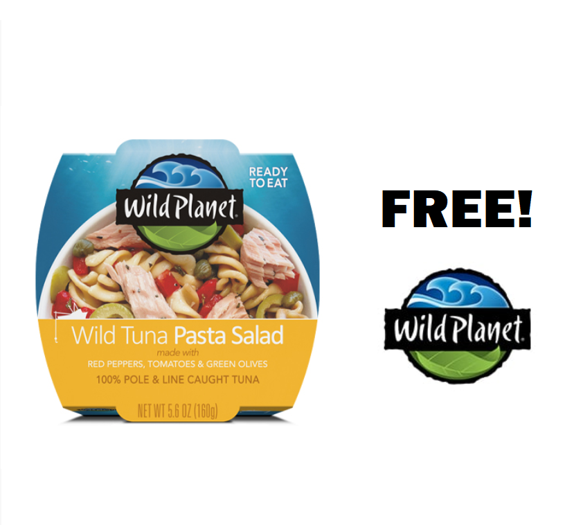 Image FREE Wild Planet Wild Tuna Pasta Salad, Insulated Lunch Bag, Sardines & Albacore Wild Tuna