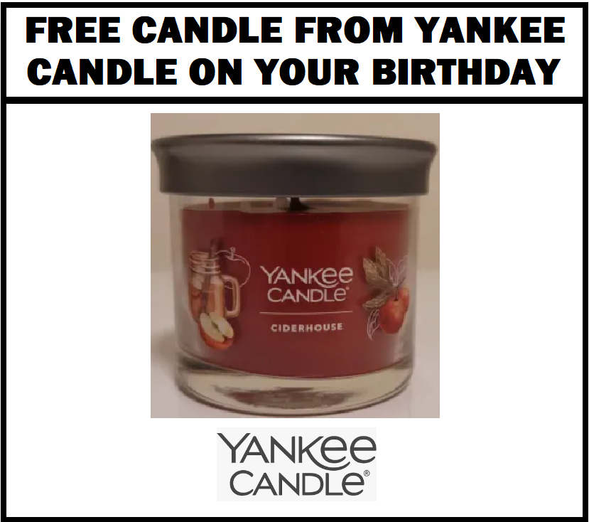 Image FREE Candle From Yankee Candle For Your Birthday