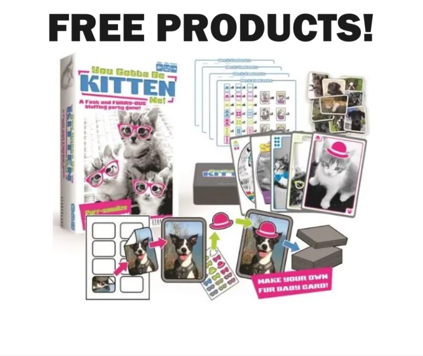 Image FREE You Gotta Be Kitten Me! Game, Sunglasses, Stickers & MORE! (must apply)