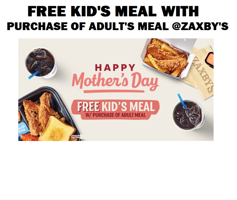 Image FREE Kid’s Meal with Purchase of Adult's Meal at Zaxby's 