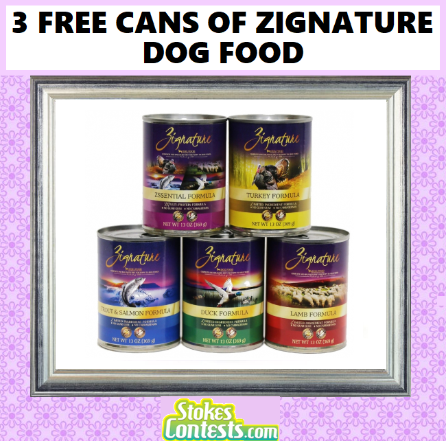 Image 3 FREE Cans of Zignature Dog Food