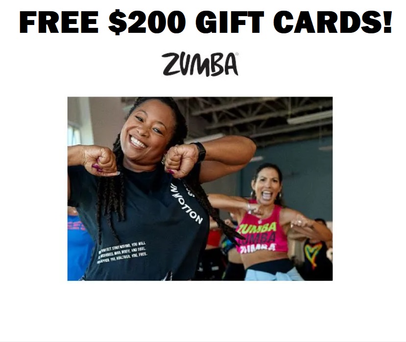 Image FREE $200 Zumba Wear Gift Cards