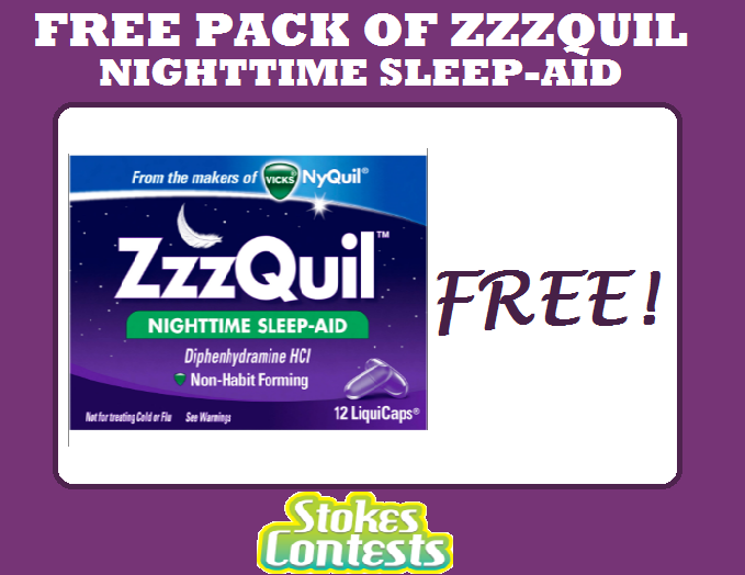 Image FREE ZzzQuil Nighttime Sleep-Aid LiquiCaps