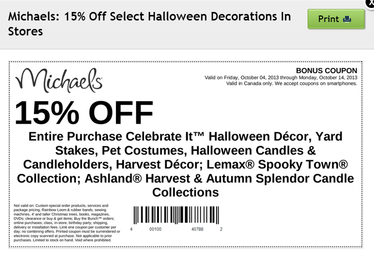 Image Michaels: 15% Off Select Halloween Decorations In Stores