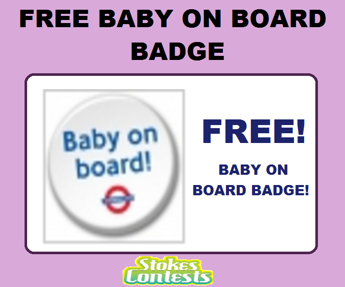 Image FREE Baby on Board Badge