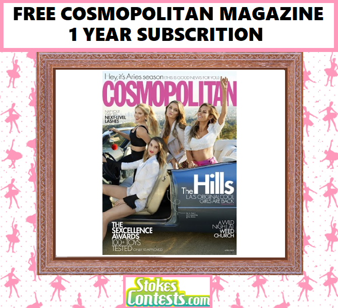 Image FREE Cosmopolitan Magazine 1 Year Subscription!